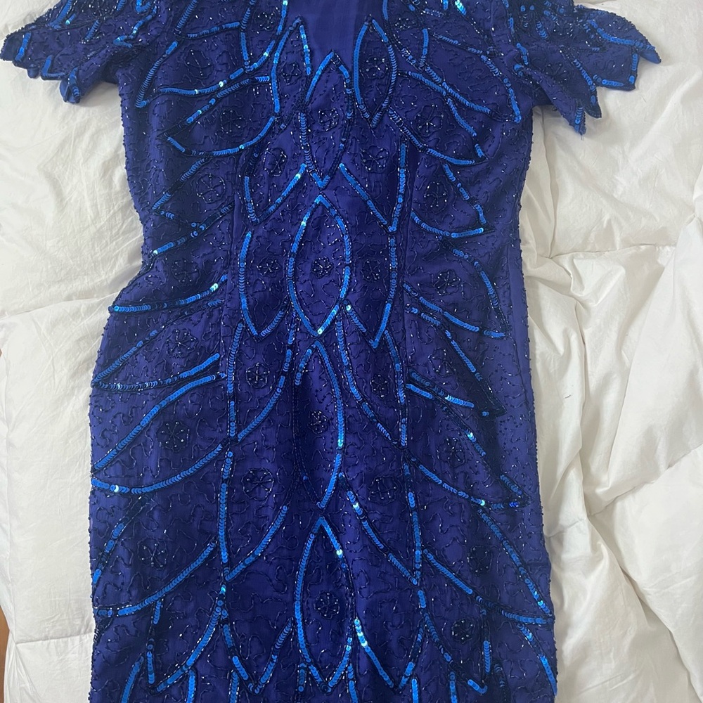 Stenay Royal Blue Sequin Mini Dress
